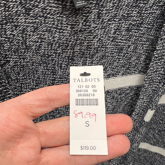 Talbots Black and White Cowl Neck Sweater - Picture 4 of 4